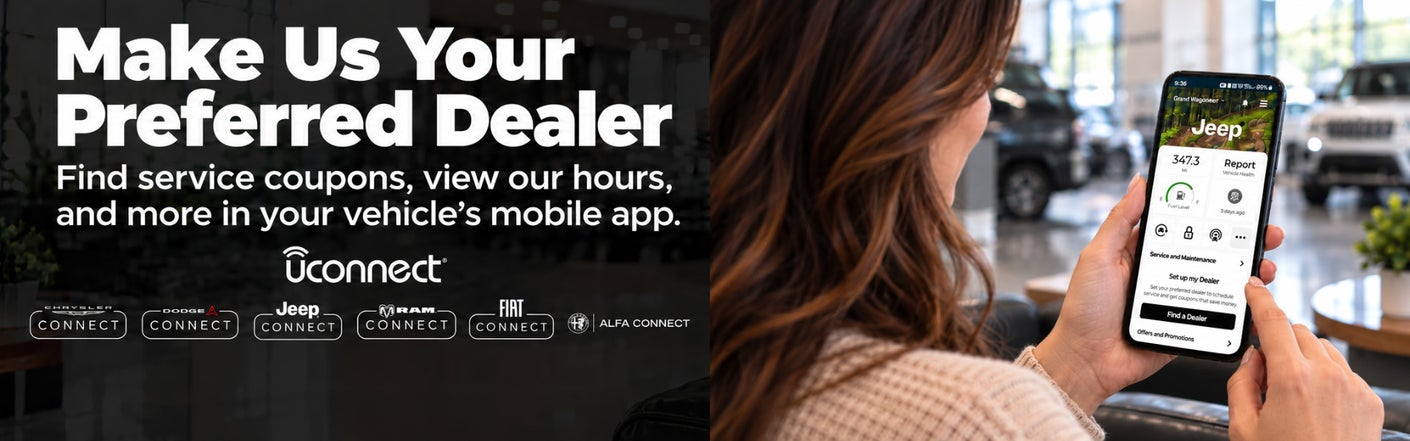 uconnect® make us your preferred dealer | Bob Poynter Chrysler Dodge Jeep Ram FIAT of Seymour in Seymour IN
