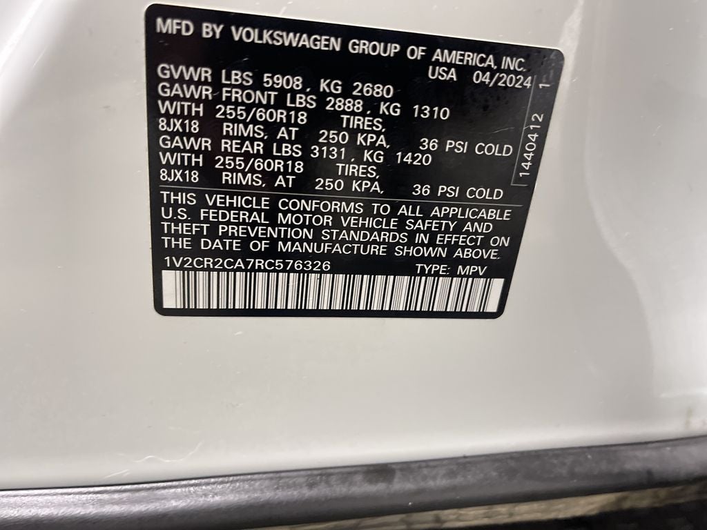 2024 Volkswagen Atlas 2.0T Peak Edition SE w/Technology